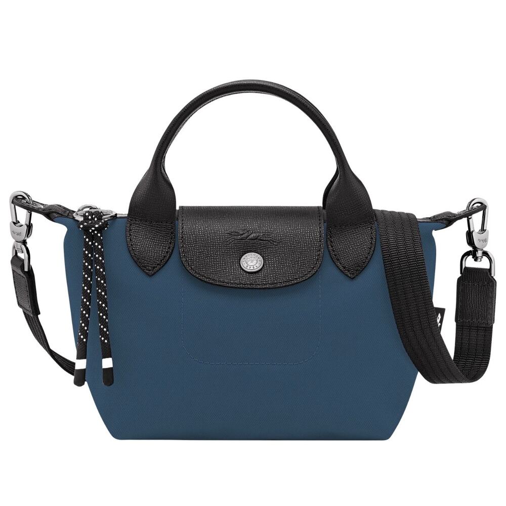 Longchamp Le Pliage Xtra XS Navy Crossbody Bag NWT Nylon Leather Trim NWT - Picture 4 of 9